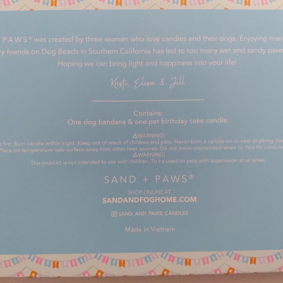 DOG BIRTHDAY PARTY 2 PC SET BANDANA CANDLE BALLOONS CELEBRATE YOUR PET ADOPTION - Picture 4 of 8